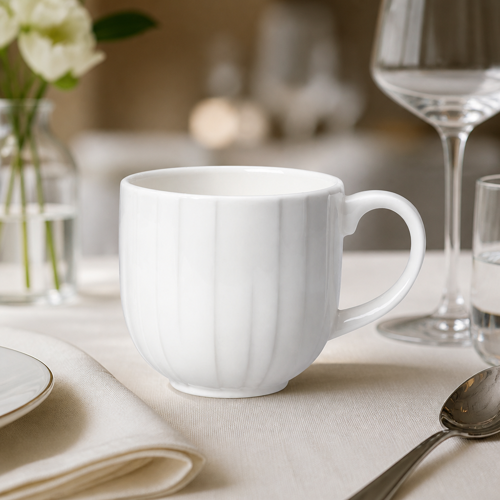 Commercial Ceramic Mugs 285ml - 12 Pack Dishwasher Safe