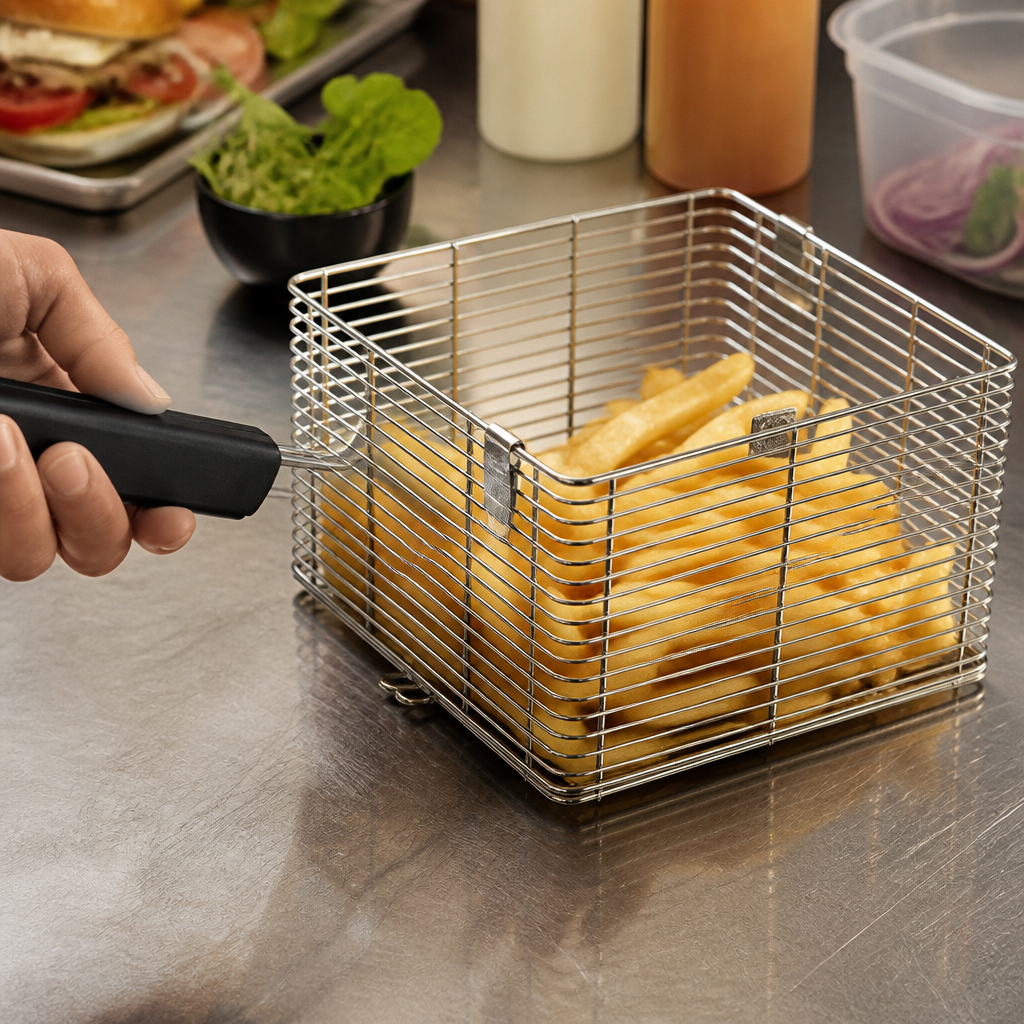 Commercial Large Frying Basket 240x200mm for pasta machines