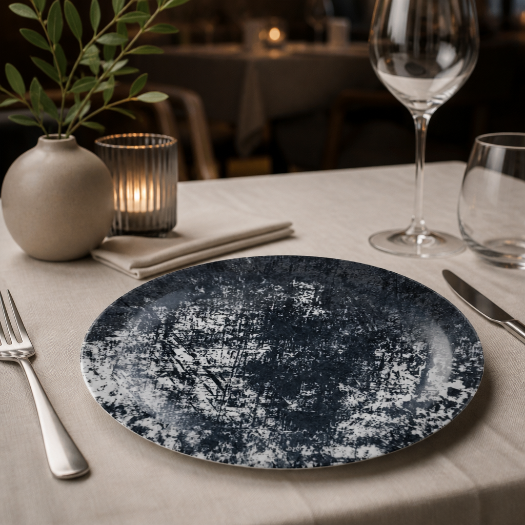 Commercial Vitrified China Plates 280mm Black 12 Pack