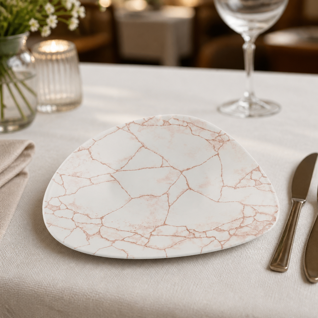 Commercial Kintsugi Bowls Coral 178mm - 12 Pack