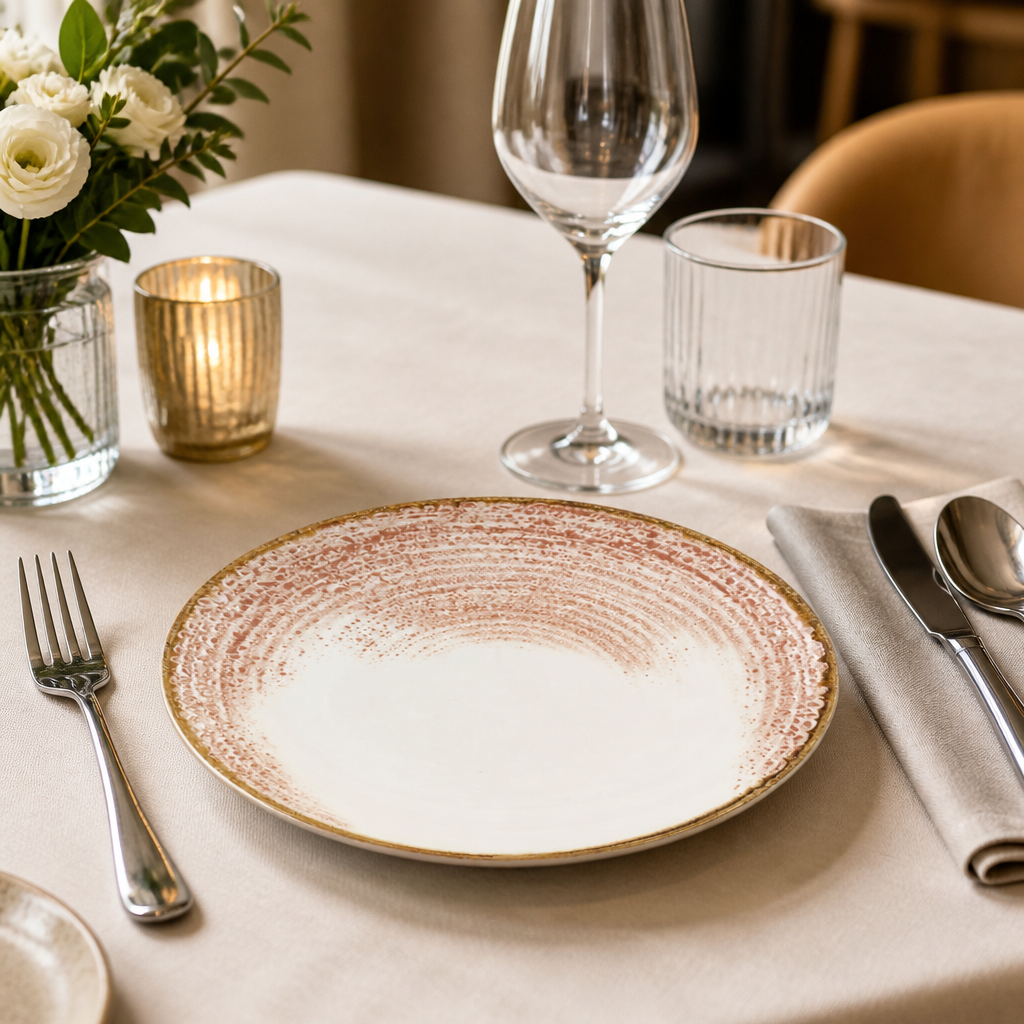Commercial Coupe Plates 260mm Coral - 12 Pack Eco Glaze