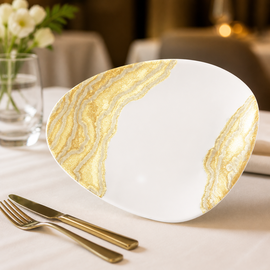 Gold Triangle Chefs Plates 255 x 203mm, 12 Pack