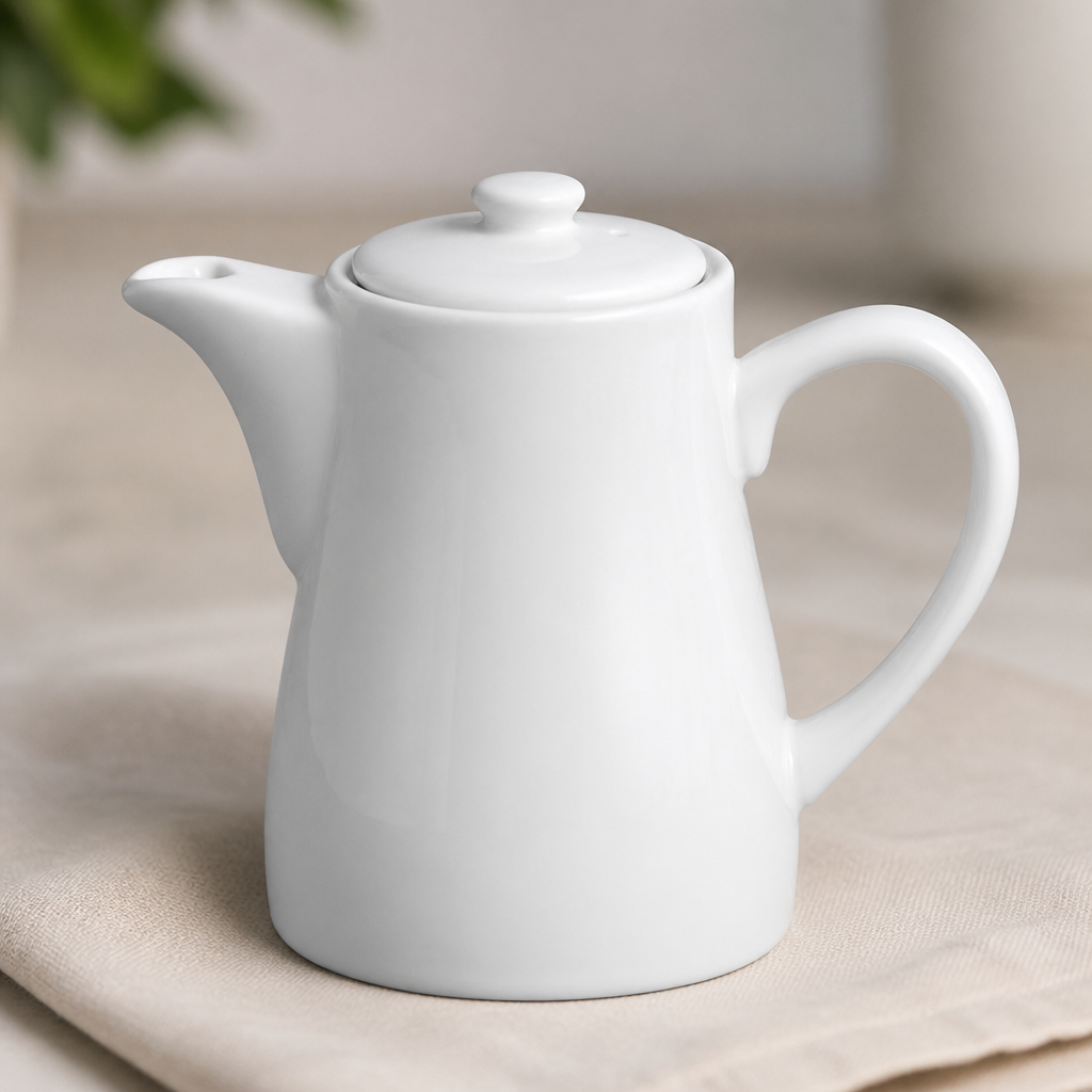 Commercial Coffee Pot 310ml Pure Porcelain - 4 Pack