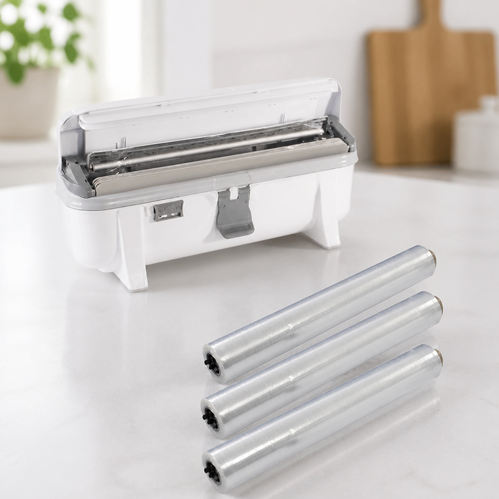 Commercial 12 Inch Cling Film Dispenser with 3 Rolls 300m