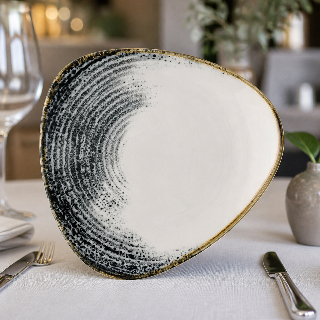 Commercial 245mm eco glaze ceramic plates - 12 pack