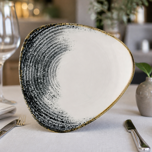 Commercial 245mm eco glaze ceramic plates - 12 pack