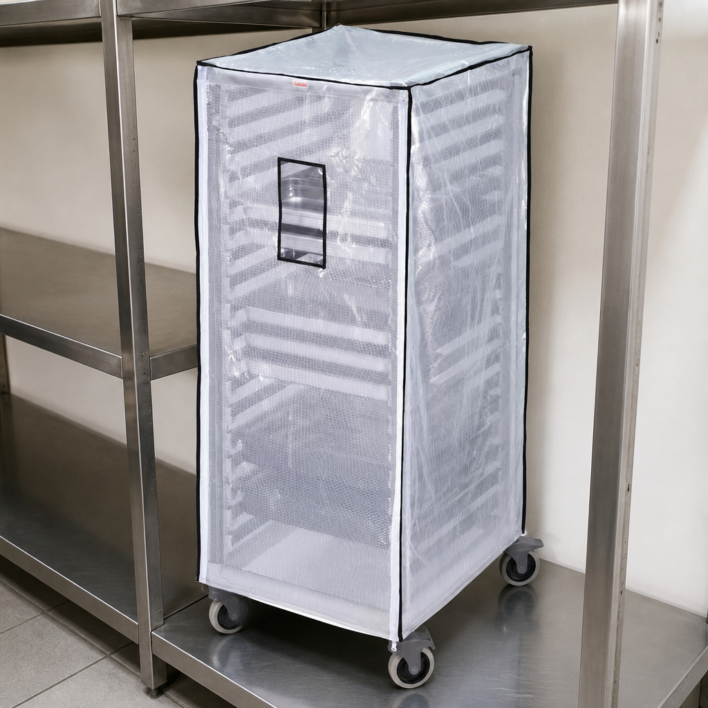 Commercial 2/1 GN Tall Trolley Cover with Clear View Panel