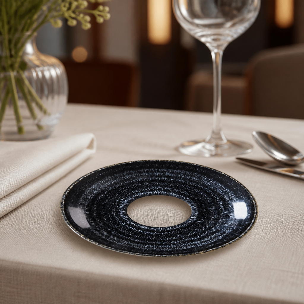 Commercial Charcoal Black Espresso Saucers 118mm 12 Pack