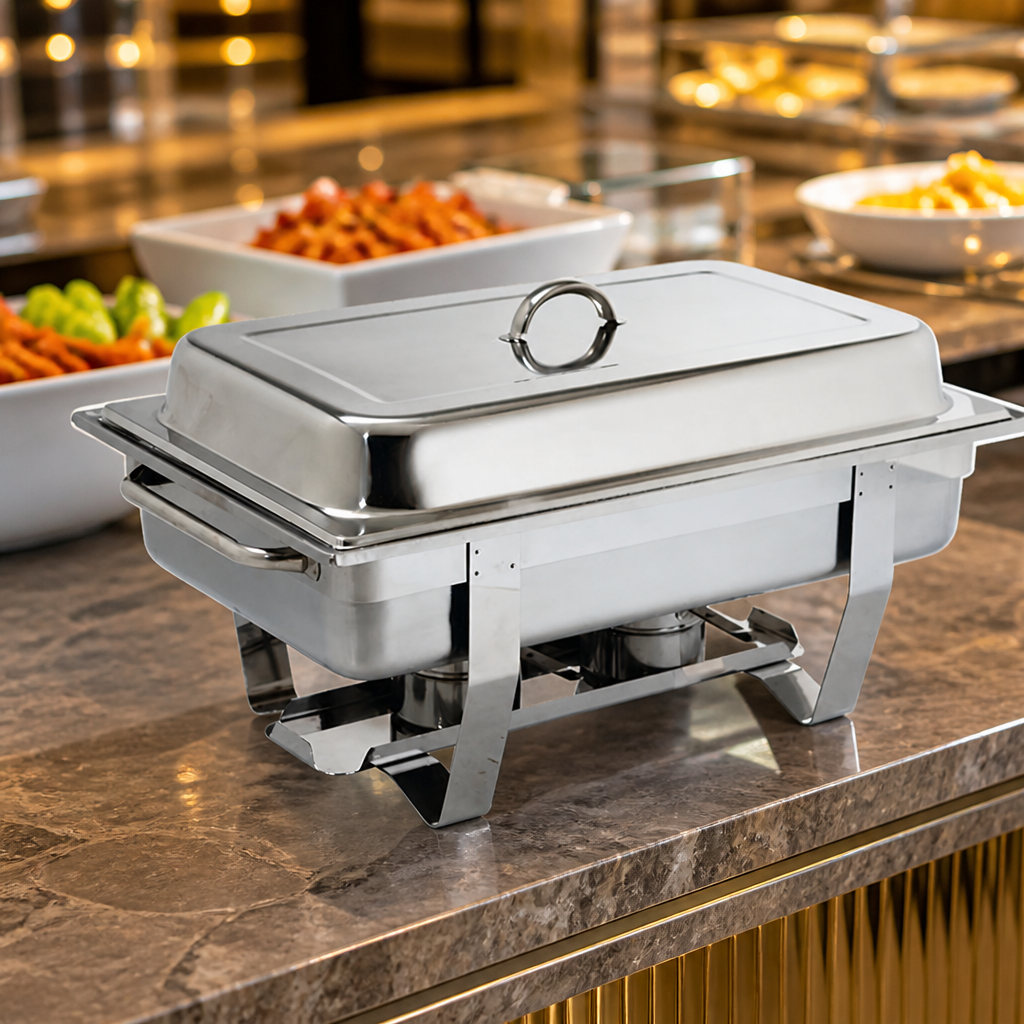 9Ltr Commercial Chafing Dish Set 1/1 GN Stainless Steel
