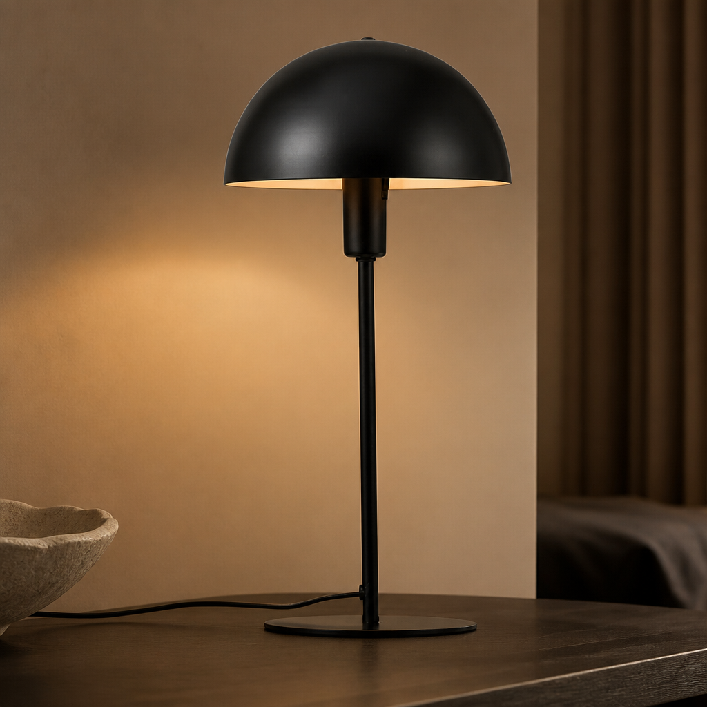 Indoor Table Lamp 400mm Black Metal Scandinavian Design