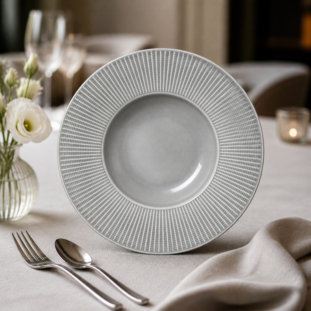Commercial Deep Rimmed Bowls 285mm Grey 6 Pack