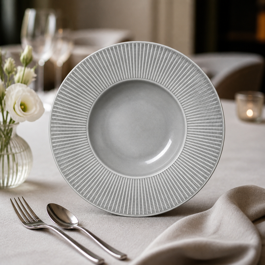 Commercial Deep Rimmed Bowls 285mm Grey 6 Pack