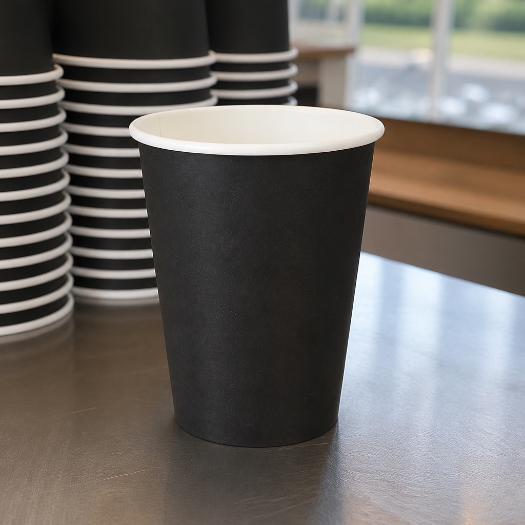 Commercial Disposable Coffee Cups 340ml Black 1000 Pack
