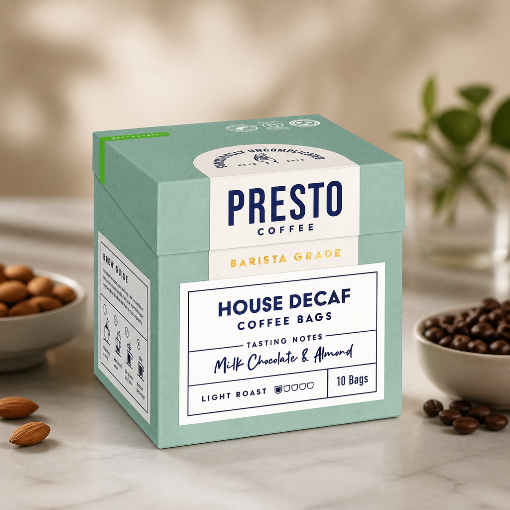Decaf Coffee Bags 8g - 10 Pack for commercial use