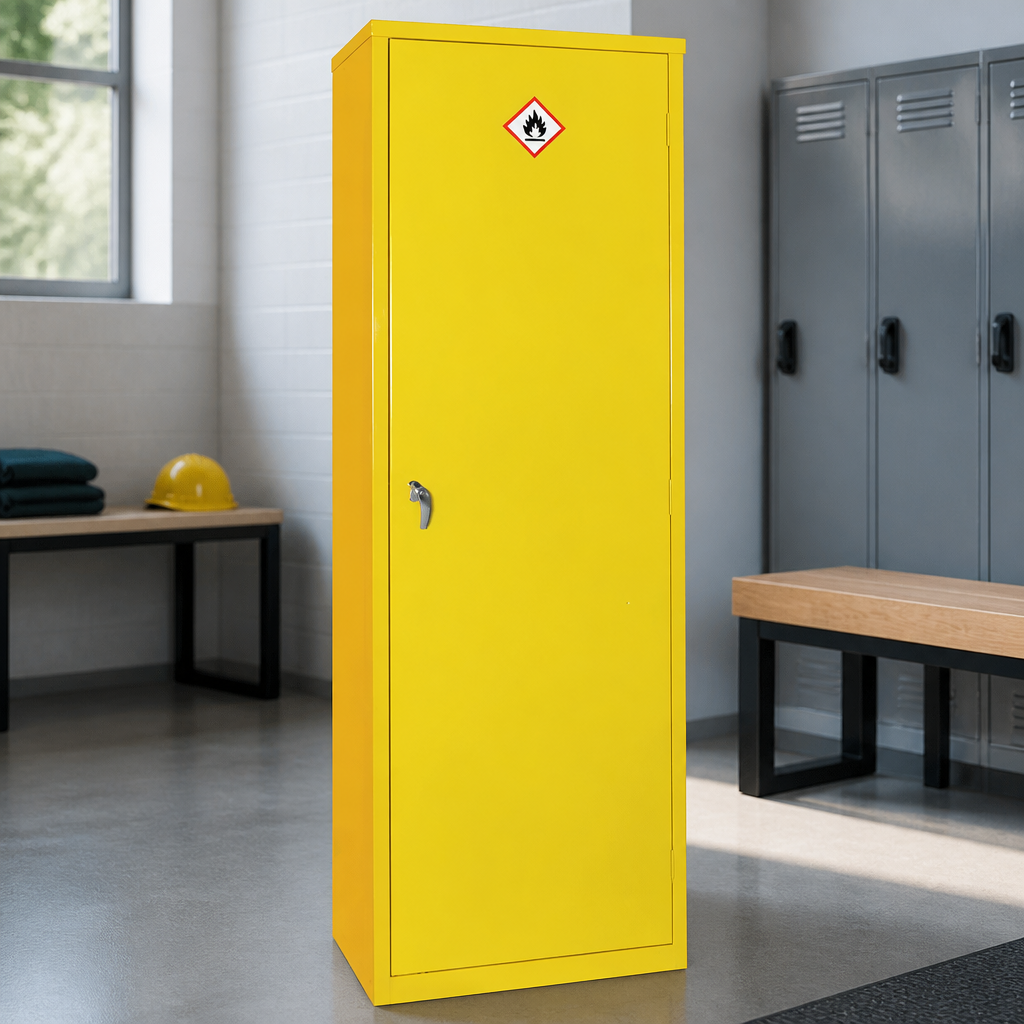 Commercial Lockable Cabinet Yellow 20Ltr Storage Solution
