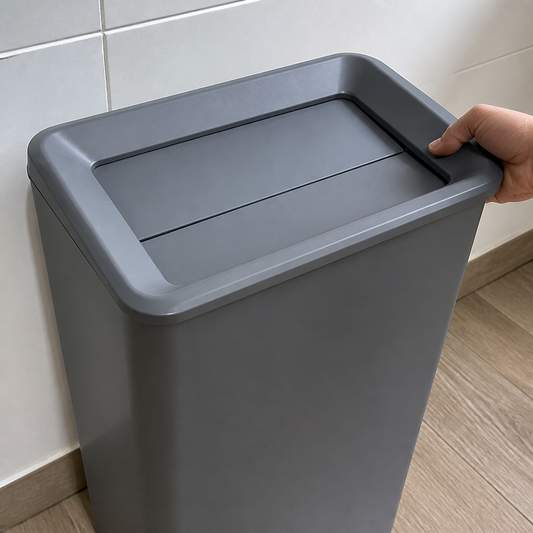 Commercial 60/80L Slim Bin Lid Grey with Hinged Access