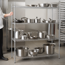4 Tier Commercial Wire Shelving Unit 1525x610mm Adjustable