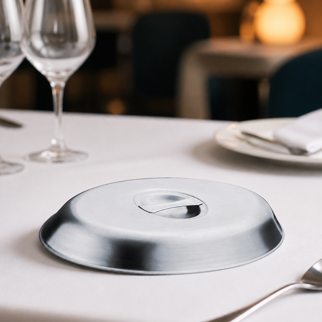 Commercial Stainless Steel Oval Serving Dish Lid 245x170mm