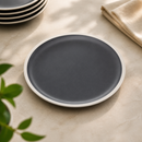 Commercial Vitrified Porcelain Plates 210mm Charcoal 6 Pack