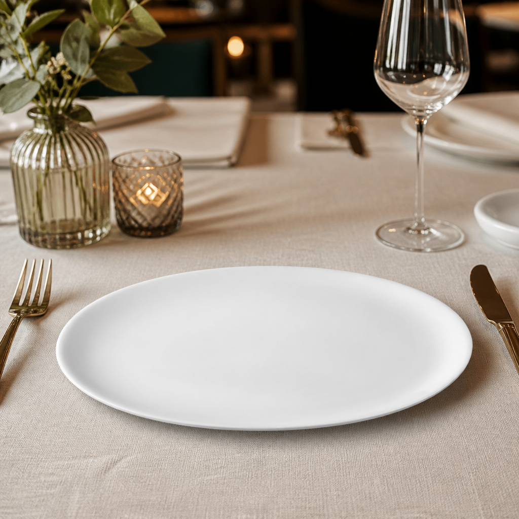 Commercial Pure Oval Plates 300mm - 18 Pack