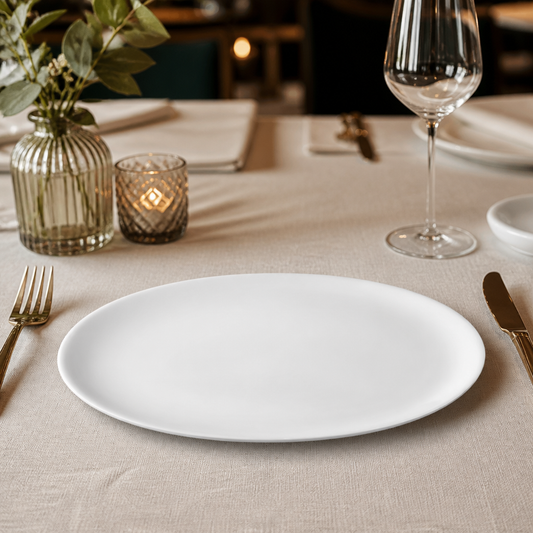 Commercial Pure Oval Plates 300mm - 18 Pack