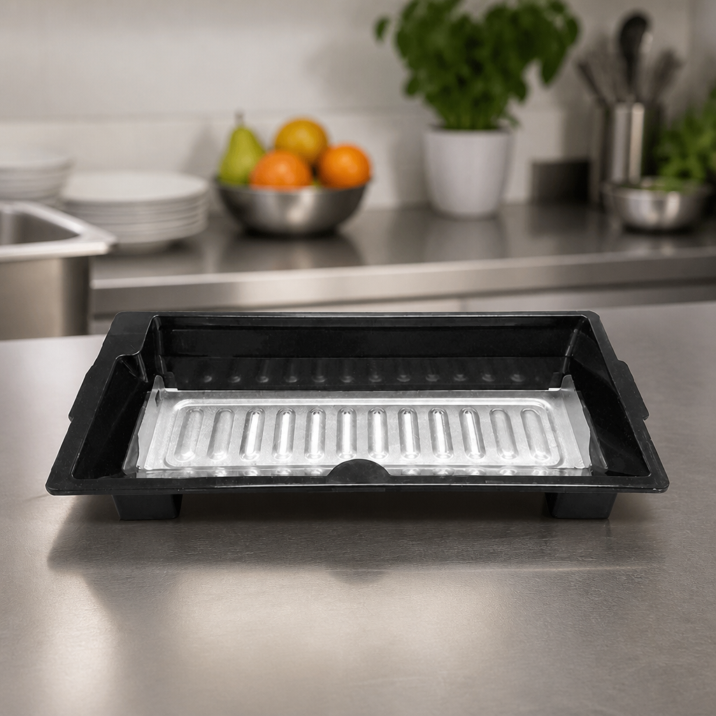 Commercial Plastic Fruit Box 30x160x76mm Black