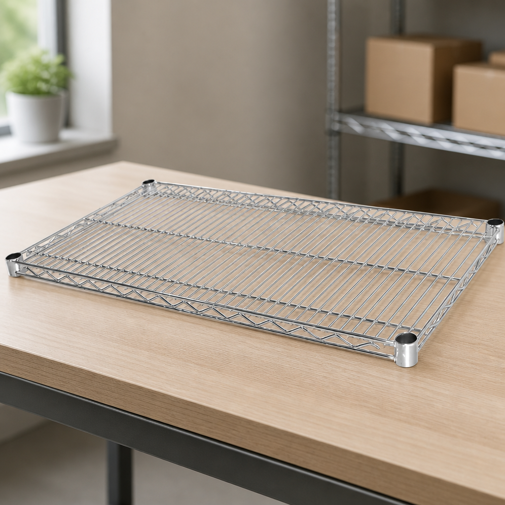 Commercial Chrome Wire Shelves 1220x457mm 2 Pack