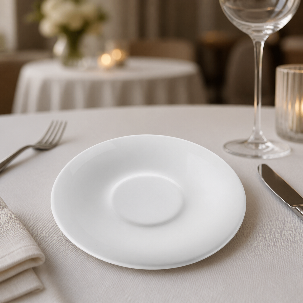 Commercial Cappuccino Saucers 150mm Pack of 12 Porcelain