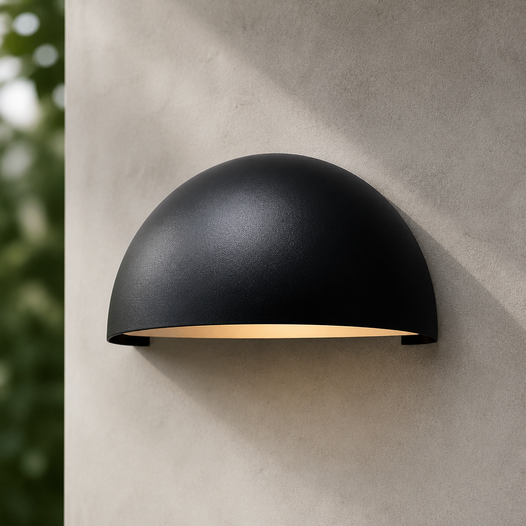 Maxi Outdoor Wall Light Black Plastic Rated 145mm Height