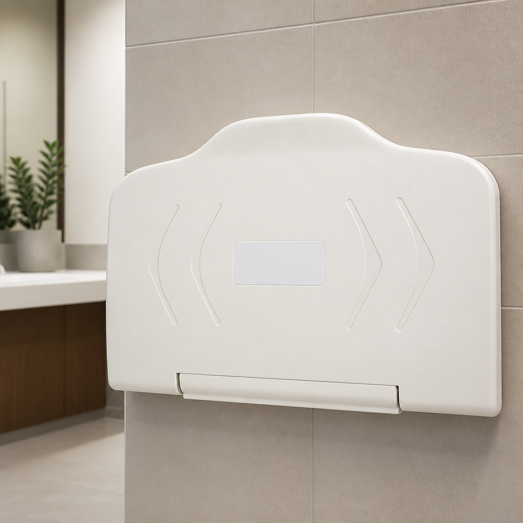 Commercial Horizontal Baby Changing Station 1240mm HDPE Beige