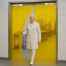 PVC Strip Curtains Hook-On – Transparent Yellow & Easy Setup for Displays