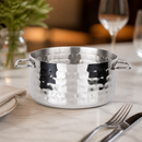 Commercial Mini Casserole Dish 675ml Stainless Steel Hammered