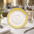150mm Commercial Yellow Saucers - 200ml Capacity (36 Pack)