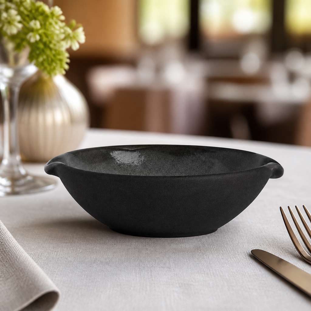 Commercial Condiment Dishes 110mm Double Spout Grey 36 Pack