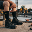 Premium Work Crew Socks - Pack of 5 Pairs with Breathable Material and Cushioned Footbed for Comfort