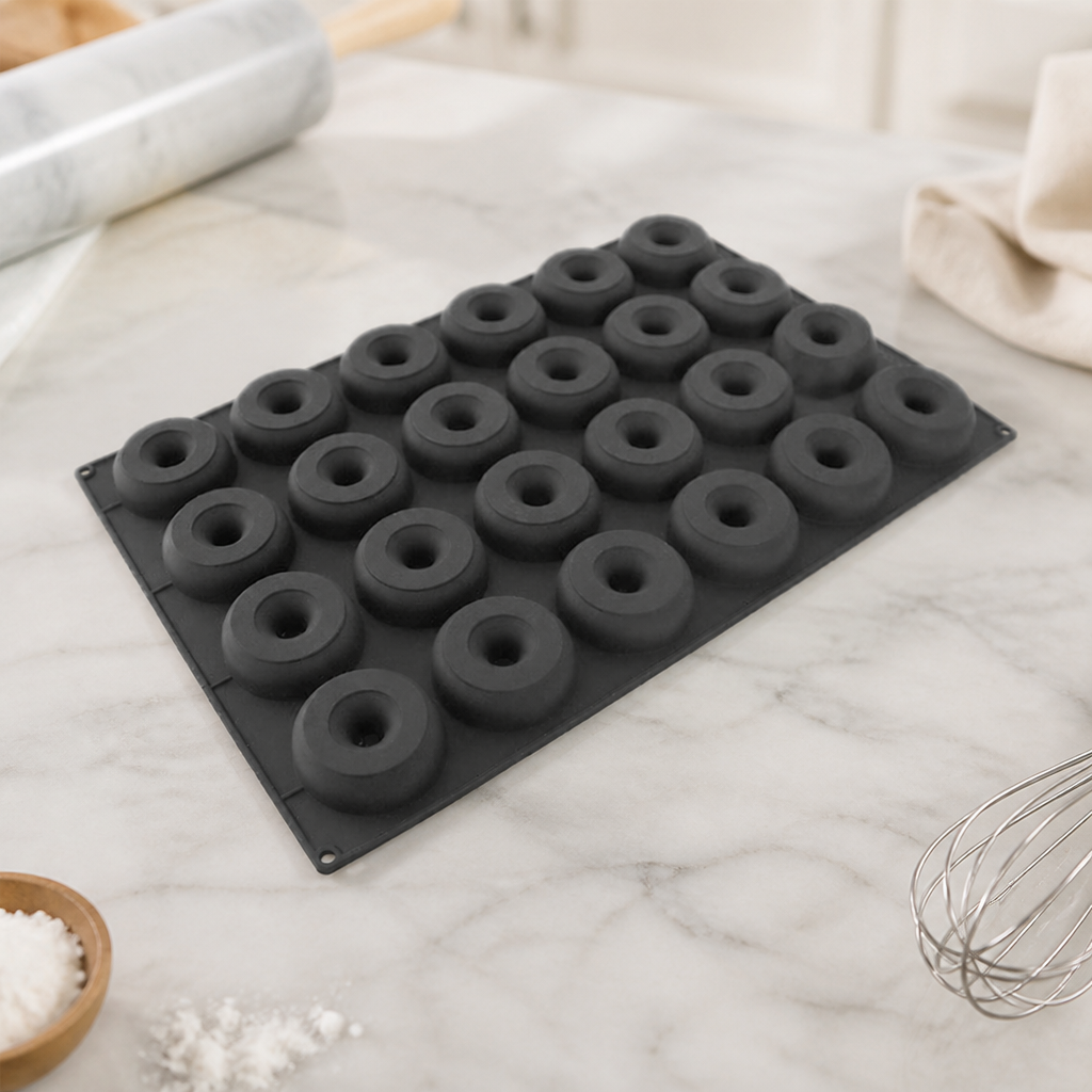 Commercial Silicone 24 Donut Mould 400x600mm Non-Stick