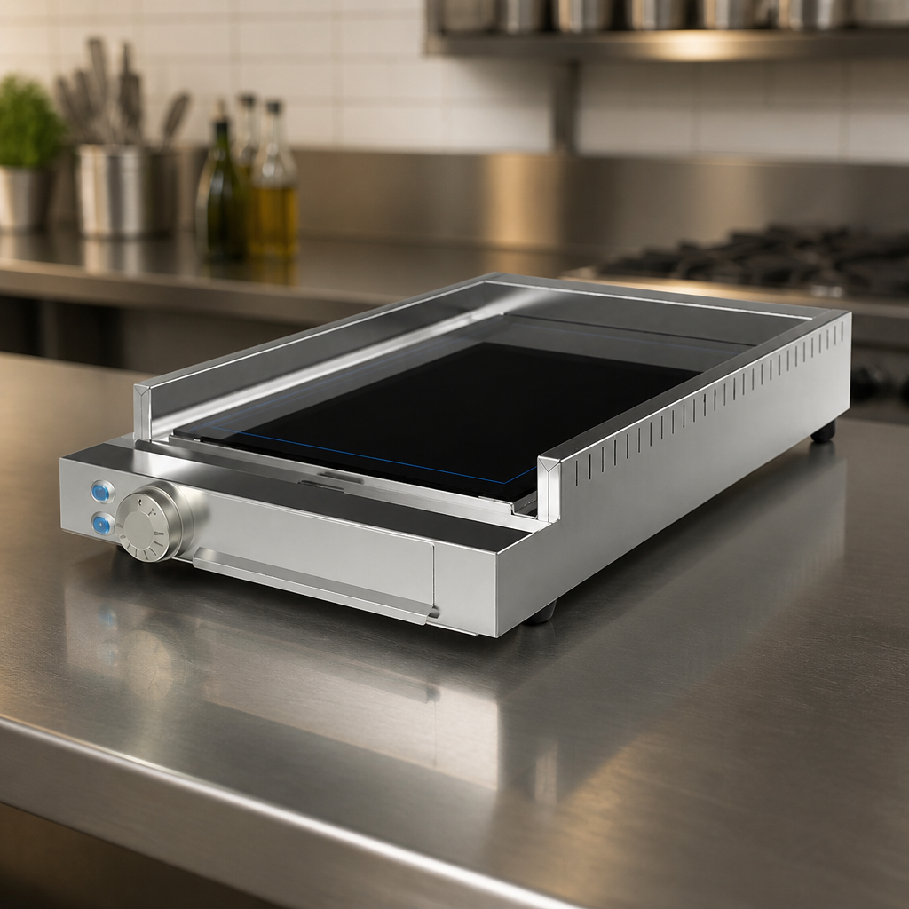 Commercial Ceramic Griddle 2.5kW 400°C Smooth Plate 654mm