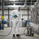 Premium Chemical Resistant Coverall with 3-Piece Hood and Breathable Back Panel for Enhanced Comfort and Protection