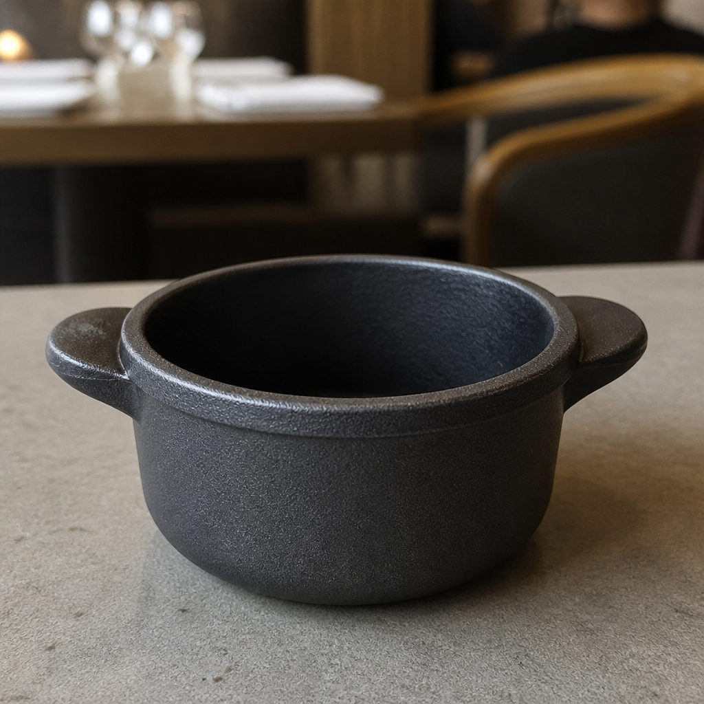 Commercial Mini Casserole Dish 100mm Cast Aluminium Black