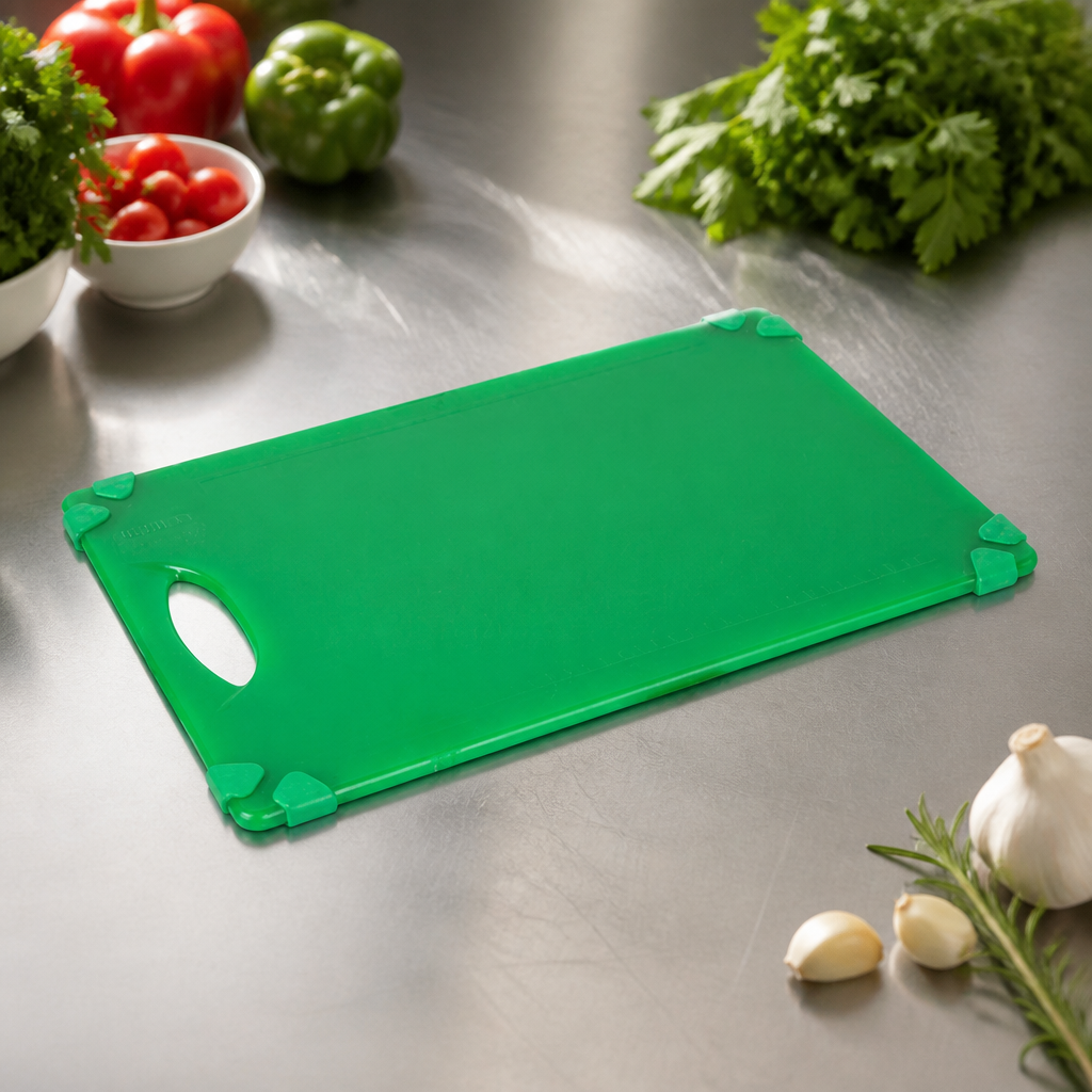 Commercial Green Chopping Board 458x306mm for Salad and Fruit