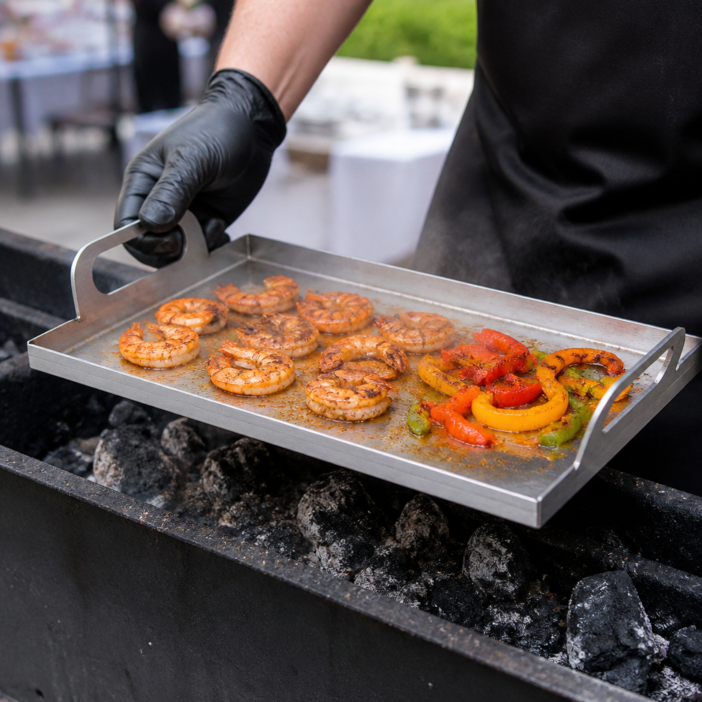 Commercial Solid Plancha Griddle Plate for Konro Grill 545mm