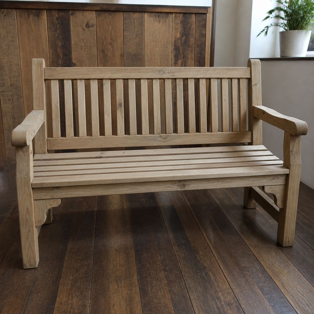 Commercial softwood garden bench seating up to 3 people