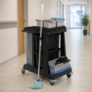 Commercial Eco-Friendly Cleaning Trolley with Mop Kit