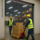 PVC Curtain Strips 300mm – 56% Overlap, Clear Linear Metre