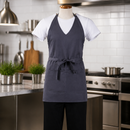 Commercial Staff Apron Charcoal 700mm x 840mm Lightweight