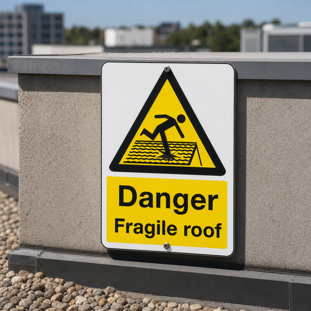 Danger Fragile Roof Safety Sign