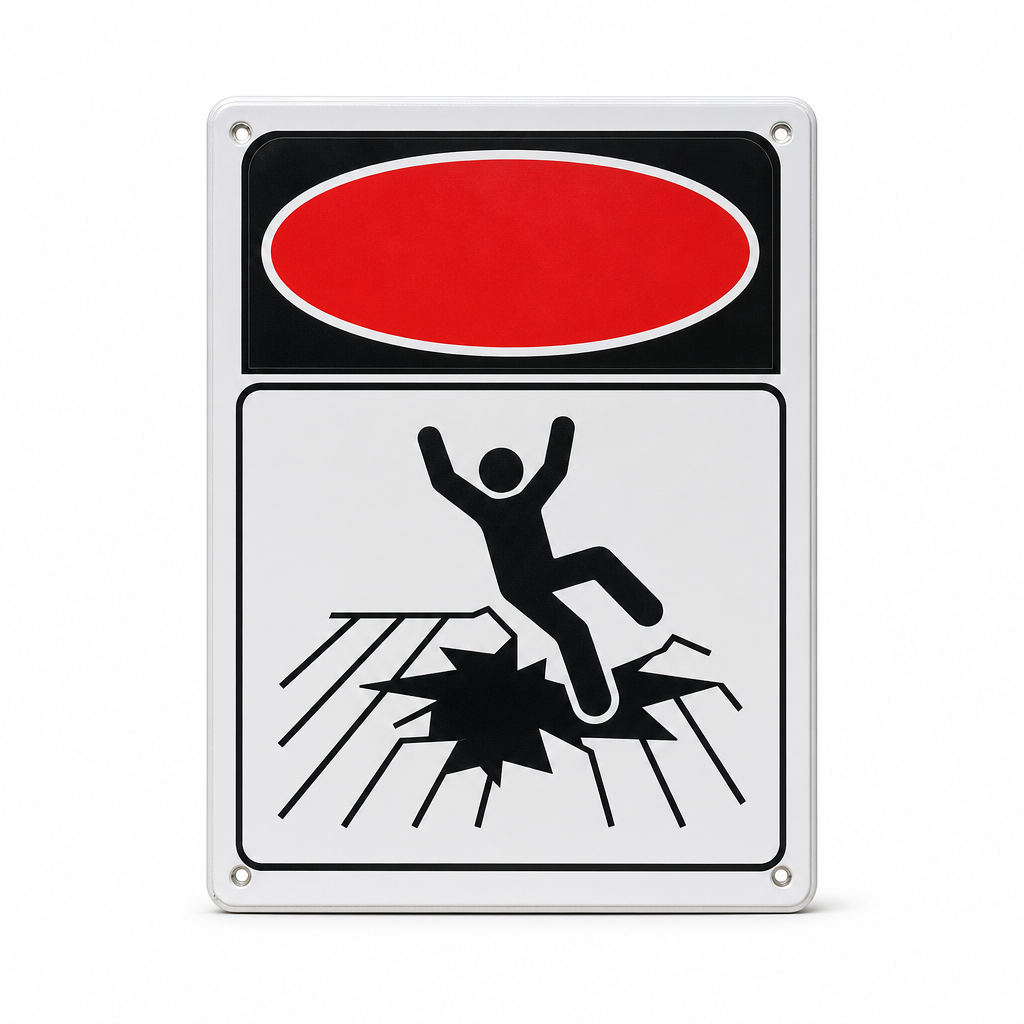 Danger Fragile Roof Safety Sign