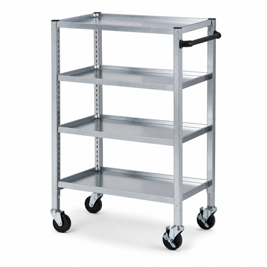 Danish Trolley with 4 Adjustable Shelves 100kg Per Shelf