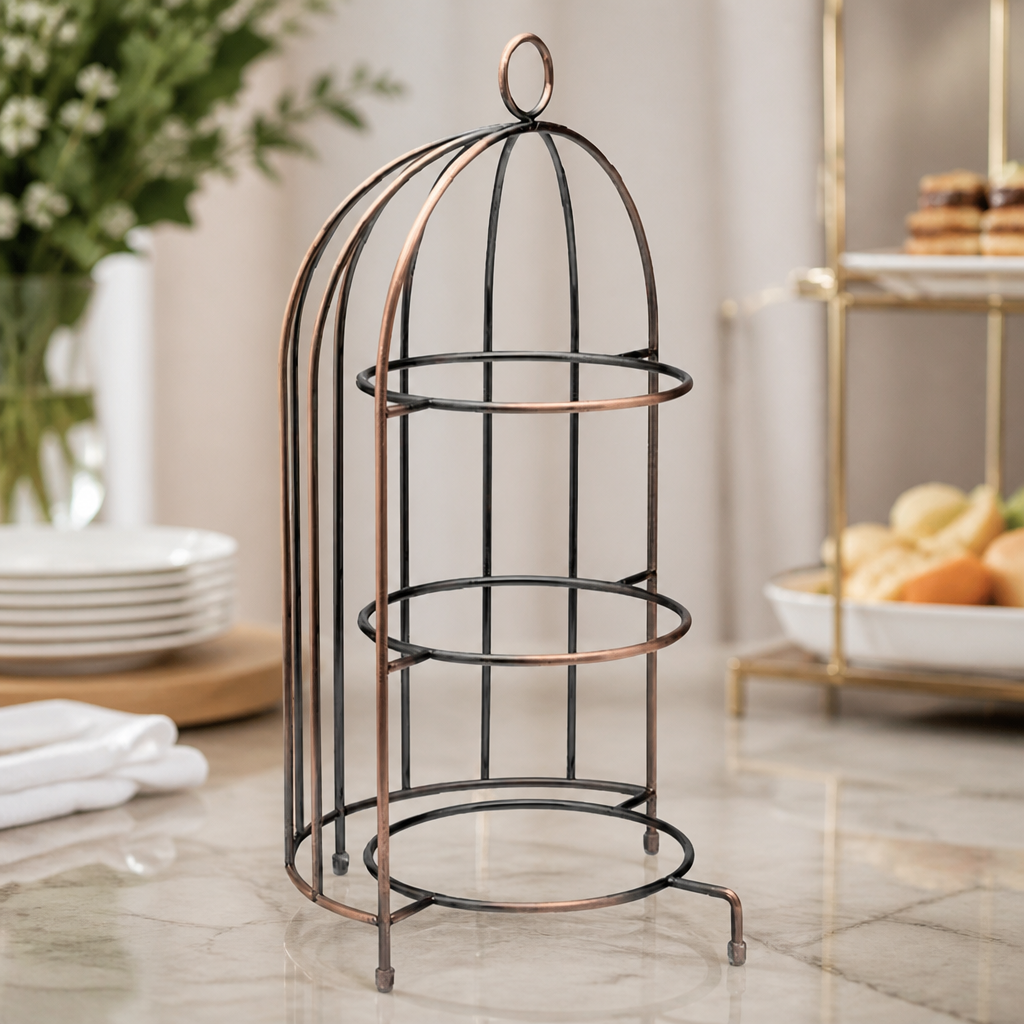 Birdcage Plate Stand 440x220mm