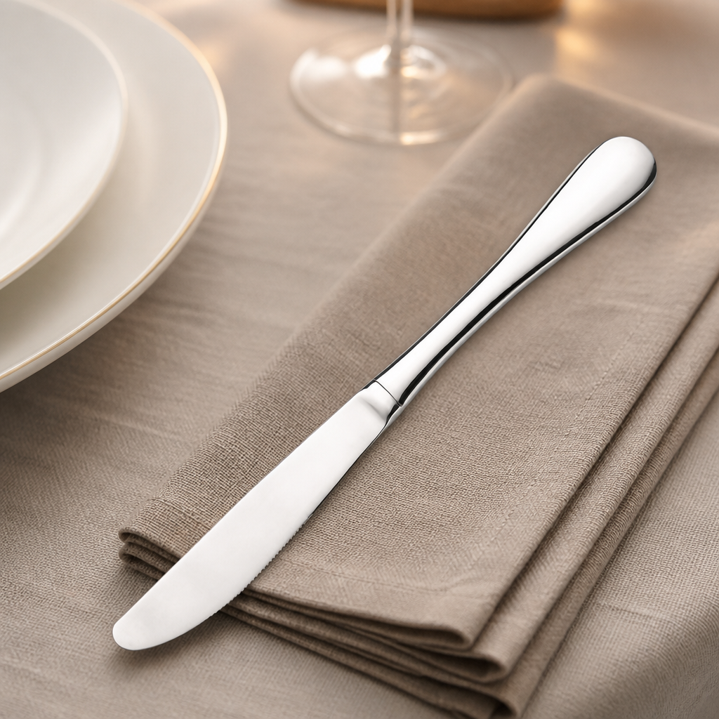 Commercial table knives 12 pack in stainless steel silver